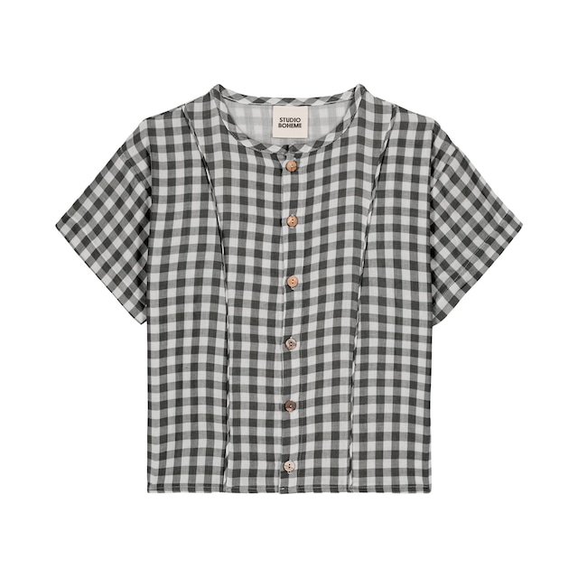 送料無料・即納【STUDIO BOHEME】36m〜 BLOUSE THELME / GINGHAM / ブラウス / ボエム