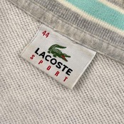 LACOSTE SPORT ラコステ スポーツ ハイネック フルジップ ジャンパー 44/ライトグレー レディース