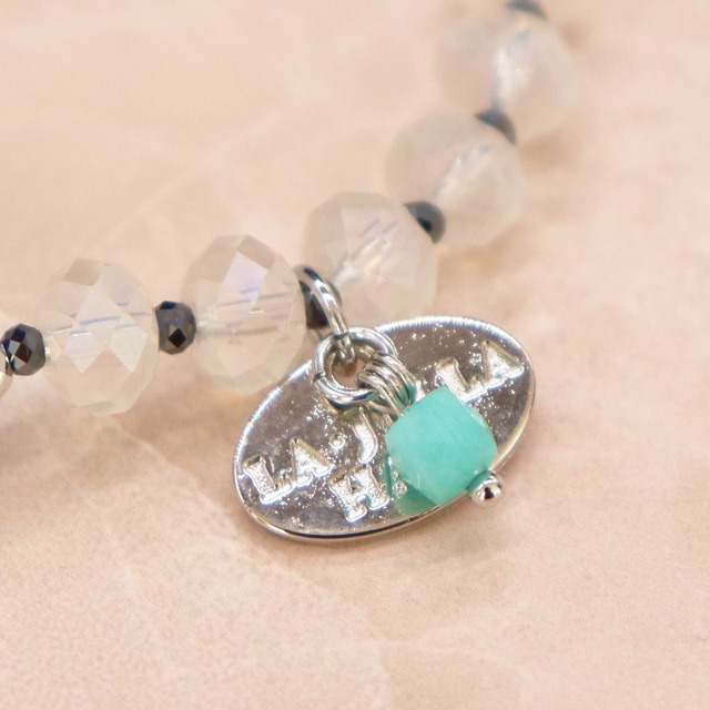 【Shining  Like Stardust】オーロラオーラ×シルバーオーラ×ロードナイトシリカ ブレスレット