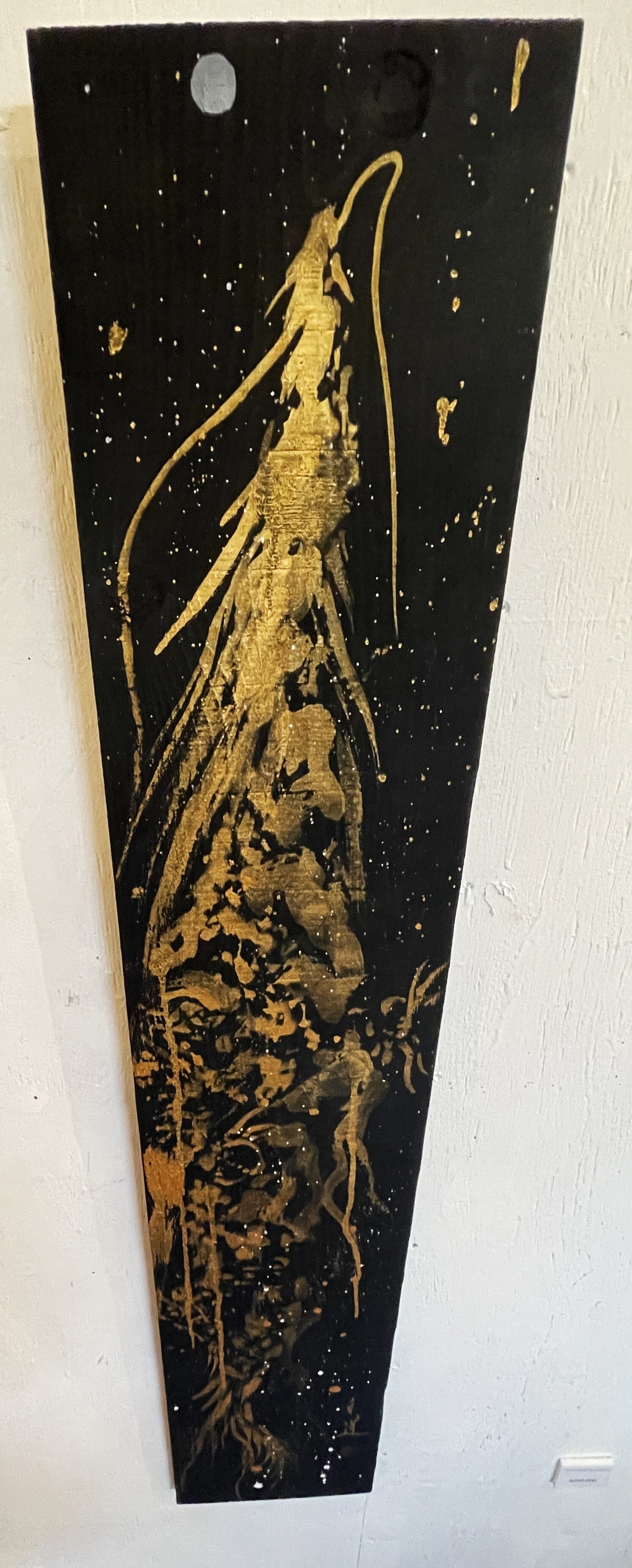 油絵 油彩 油彩画 絵画 【白黒風景のハクチョウ池】 | Pay ID