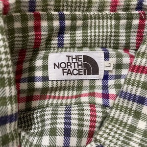 【THE NORTH FACE】 日本製 チェック柄 長袖シャツ 柄シャツ Lサイズ