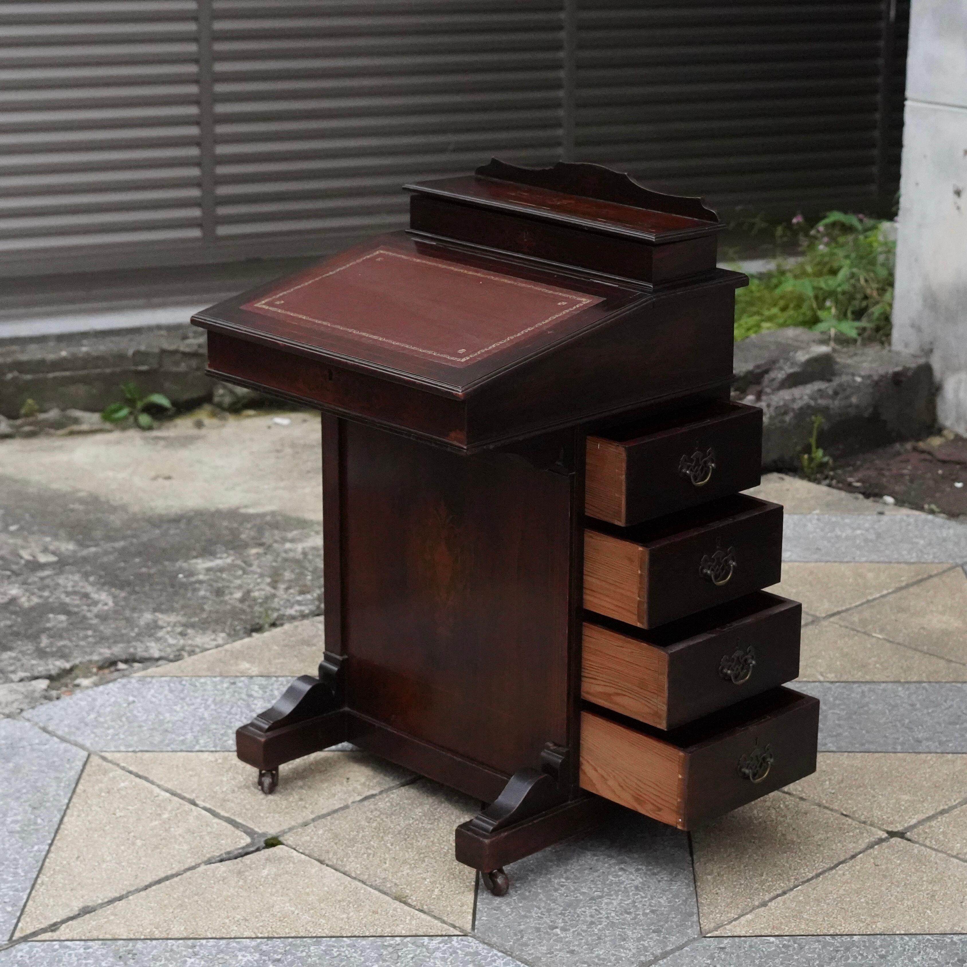 木製ライティングビューロー マホガニー　ダベンポートデスク　ダークブラウン ダベンポートデスク | トリノス-torinoth- | 新宿区神楽坂のリサイクル