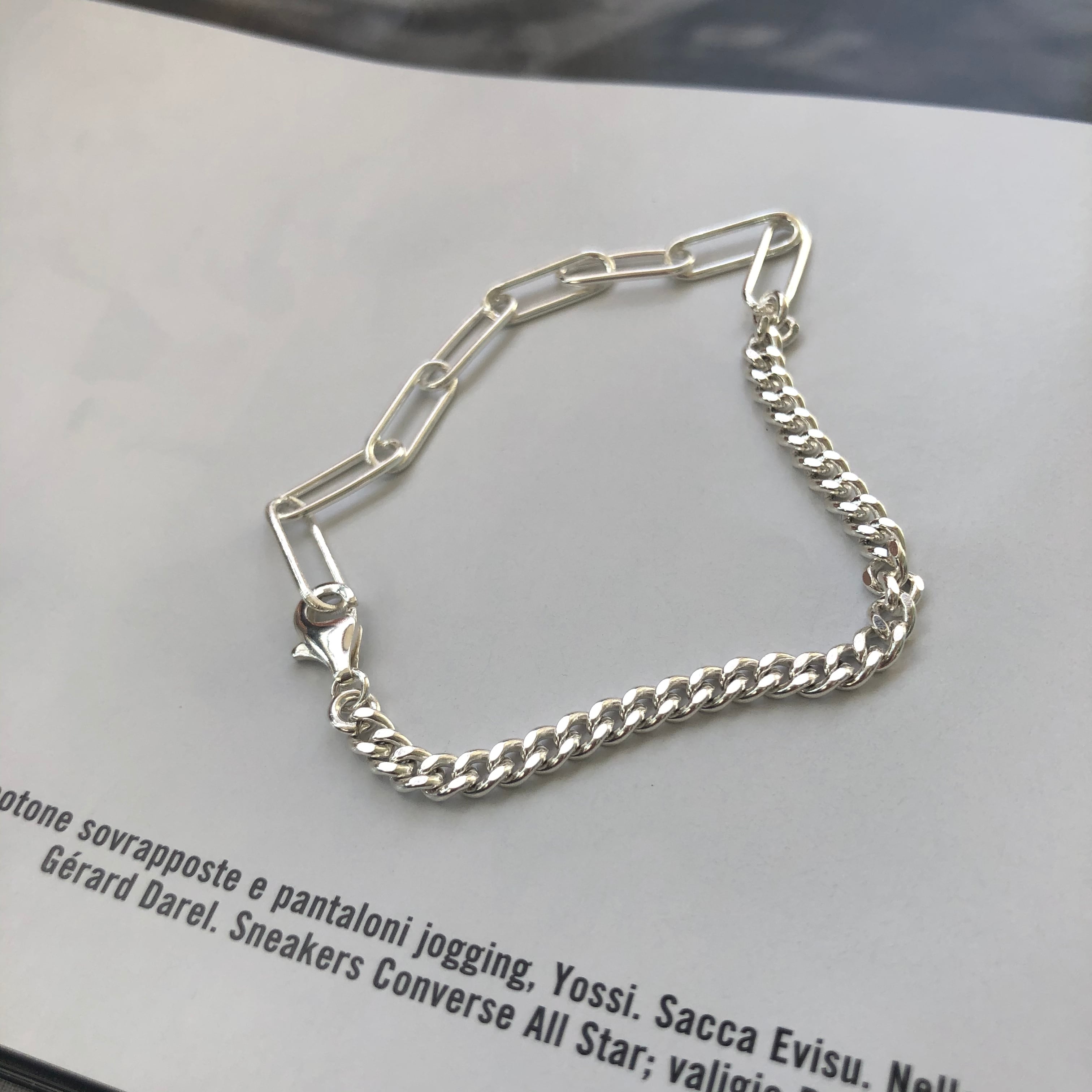 silver925 Two chain bracelet［BS20003］ | Yju