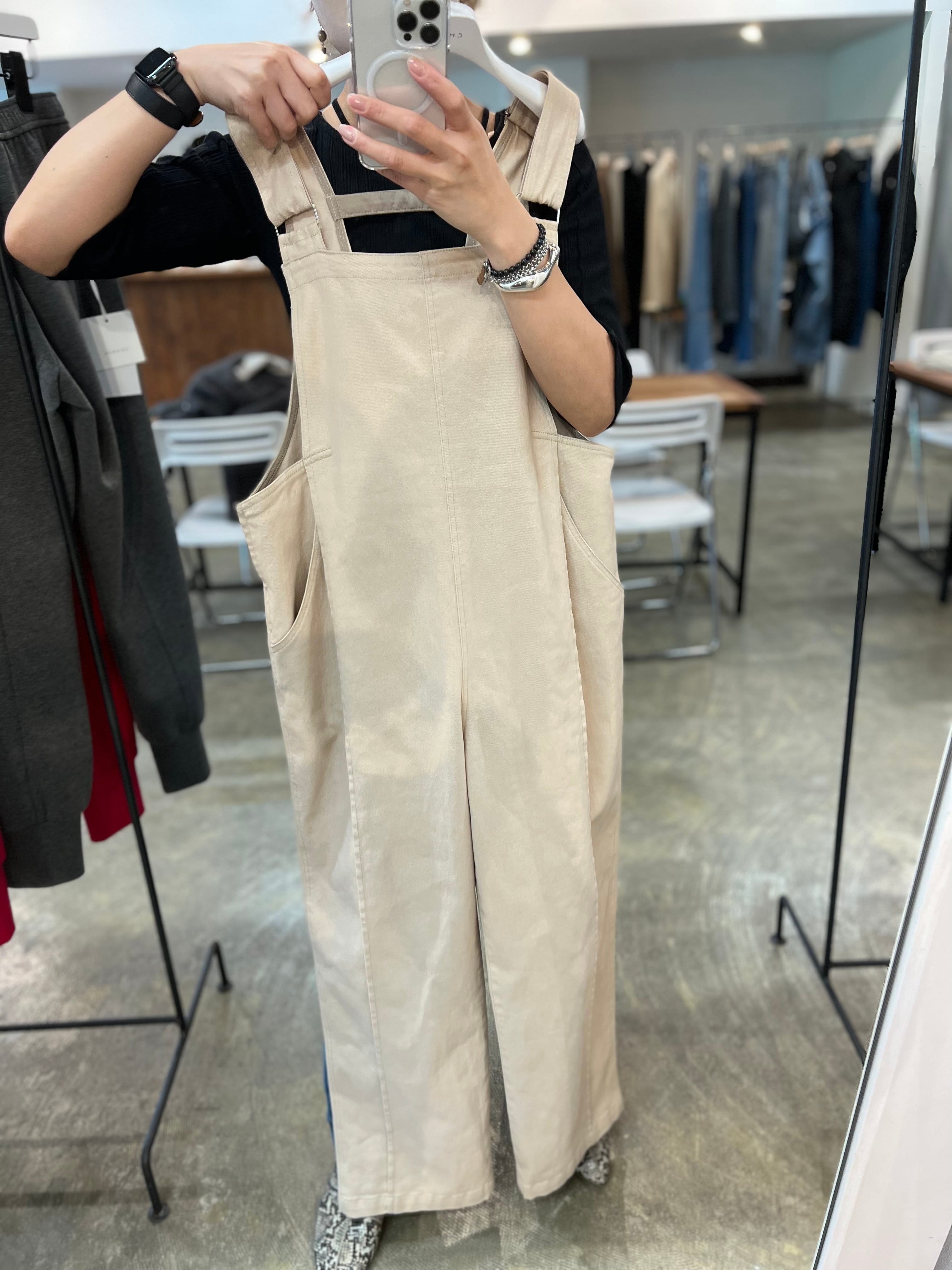 【CHIGNON】タック切替サロペット
