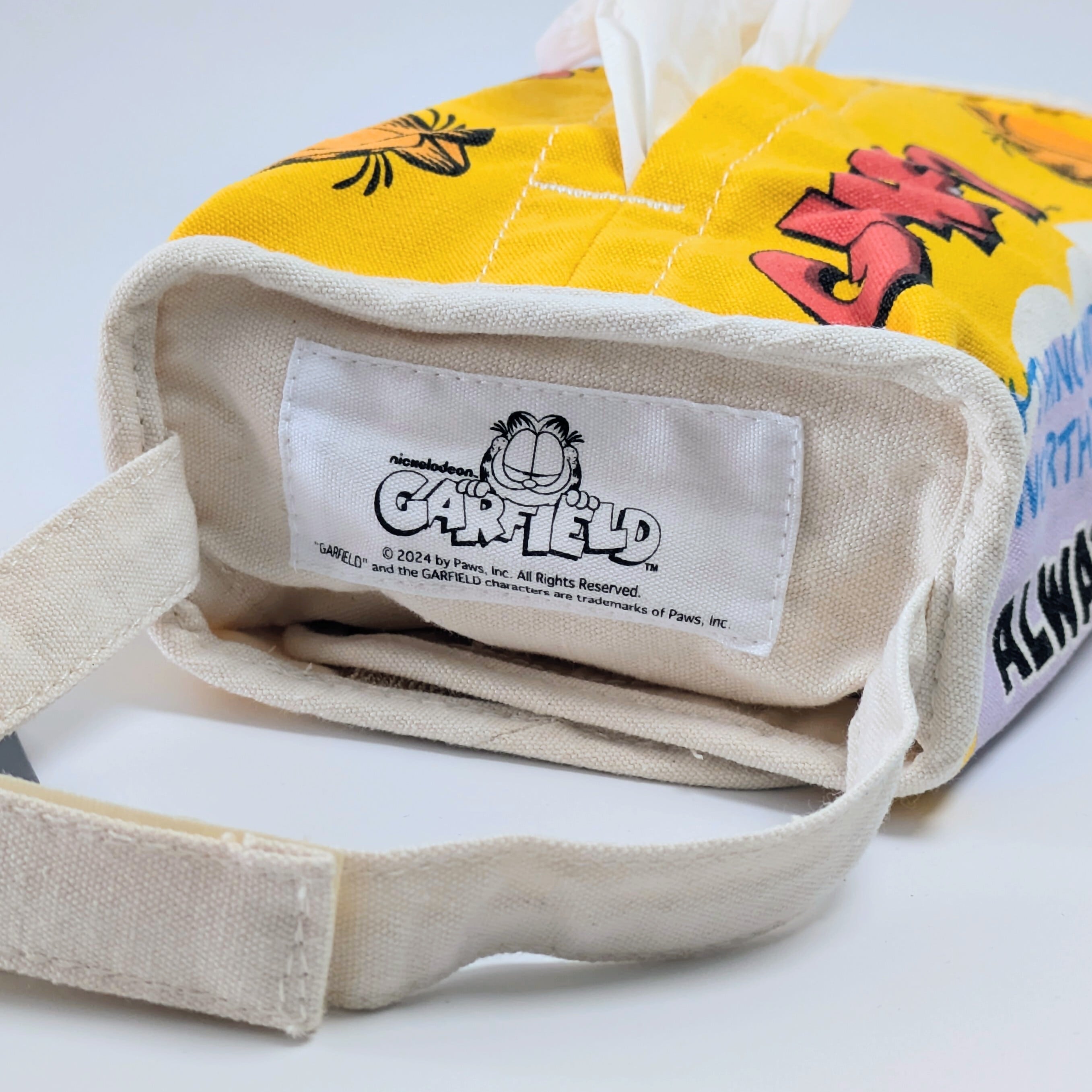 ✨️ティッシュのドレスアップに♡✨️ Tissue Cover / ティッシュカバー 吊り下げ / ティッシュケース【 Garfield ( ガーフィールド ) 】YELLOW