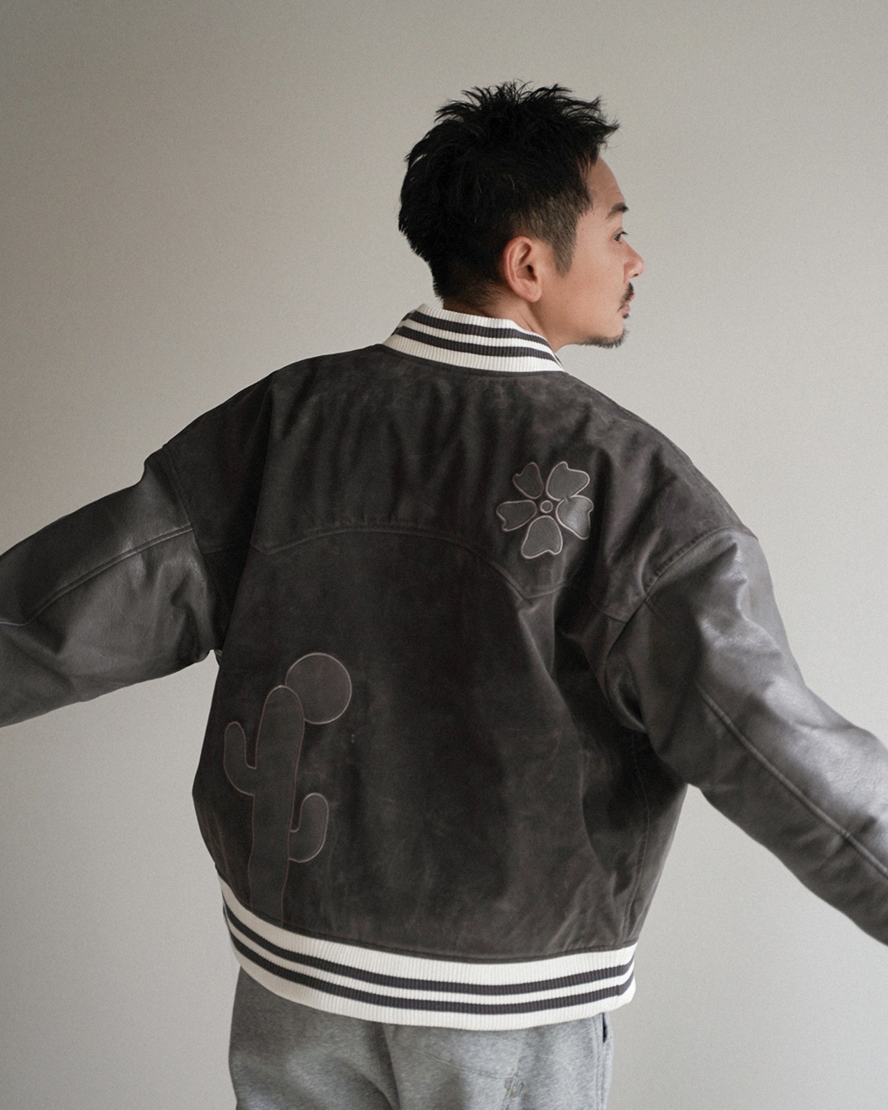 【#Re:room】DESERT CLUB SUEDE STADIUM JACKET［REJ138］