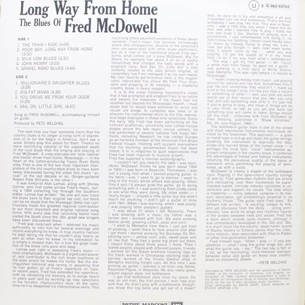 Fred McDowell / Long Way From Home [2 C 062-93702] - 画像2