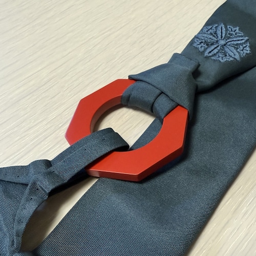 絡子環　朱色　曹洞宗9寸絡子用八角形環（カン）艶消し塗り仕上げ