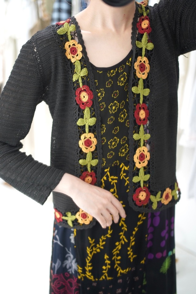 flower crochet cardigan