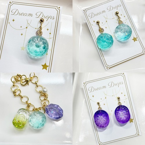 【1粒販売】推しDream Dropsチャーム ピアス イヤリング | あなただけの「色」と「雰囲気」をセレクト
