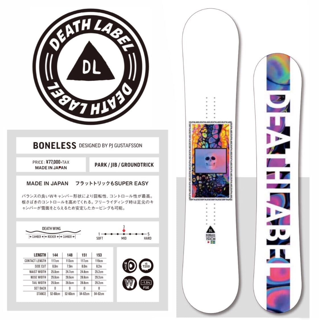 DEATL LABEL DEATH SERIES LTD 151 バイン付き