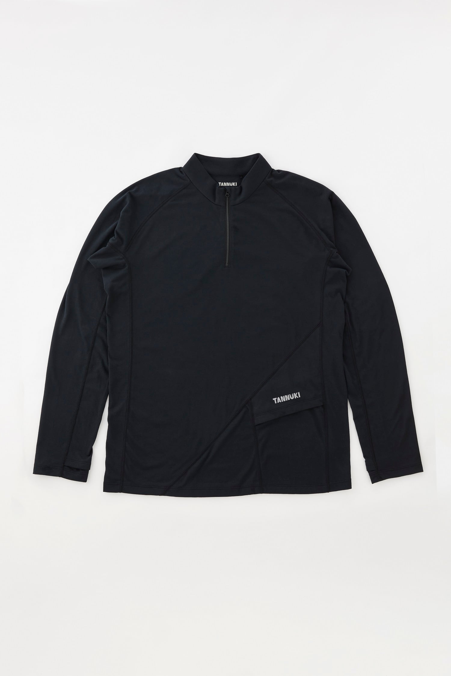 Sato LS Half Zip: Color Black | TANNUKI Running Wear Shop Sato LS Half Zip: Color Black | TANNUKI Running Wear Shop