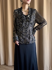 floral lace luxury sheer tops-5146-2