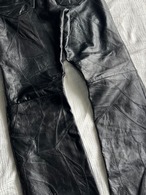 "CHANGING TIMES" Leather Patchwork Flared Pants