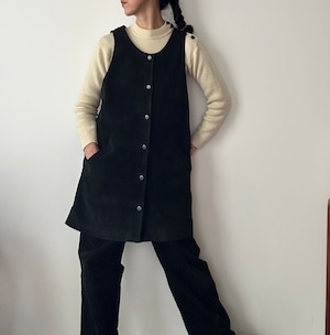 Vintage black スエードレザワンピース