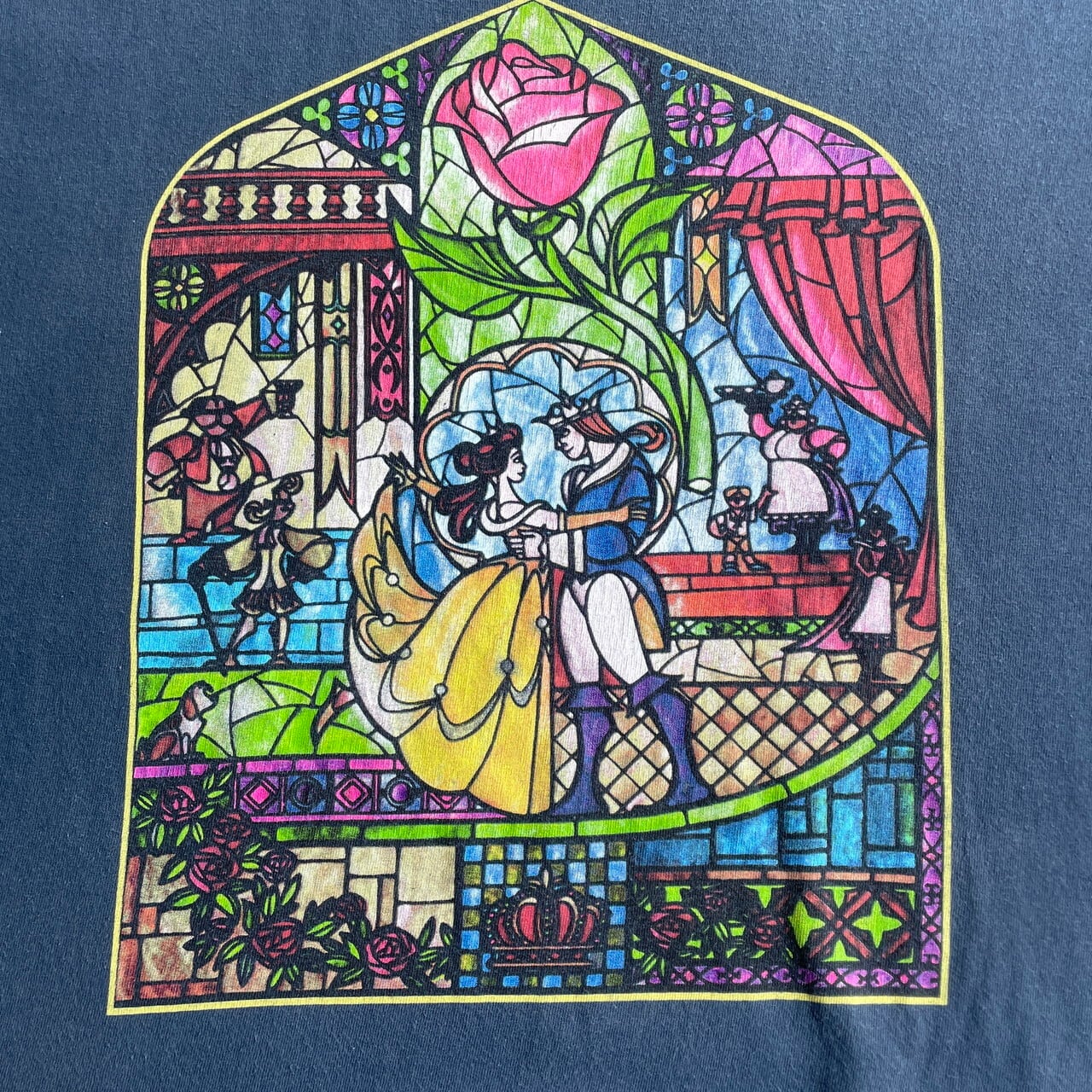 Disney ディズニー BEAUTY AND THE BEAST 美女と野獣 ステンドグラス