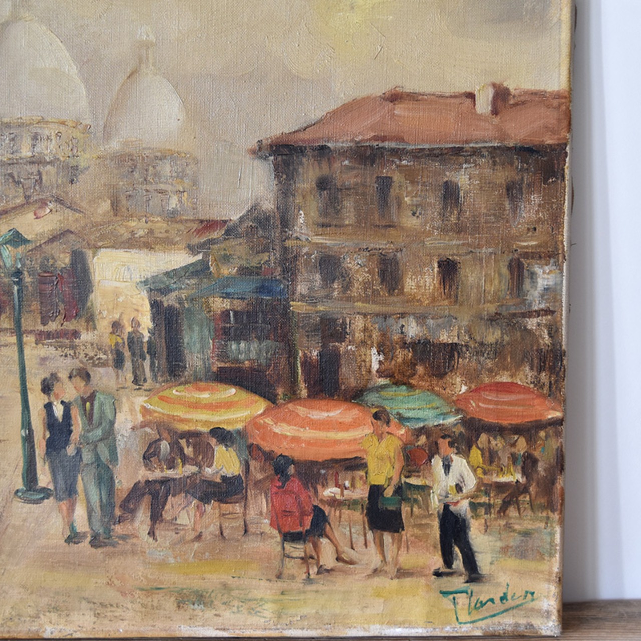 Montmartre Oil Painting / モンマルトルの街並みの油絵 / 2112JD-011