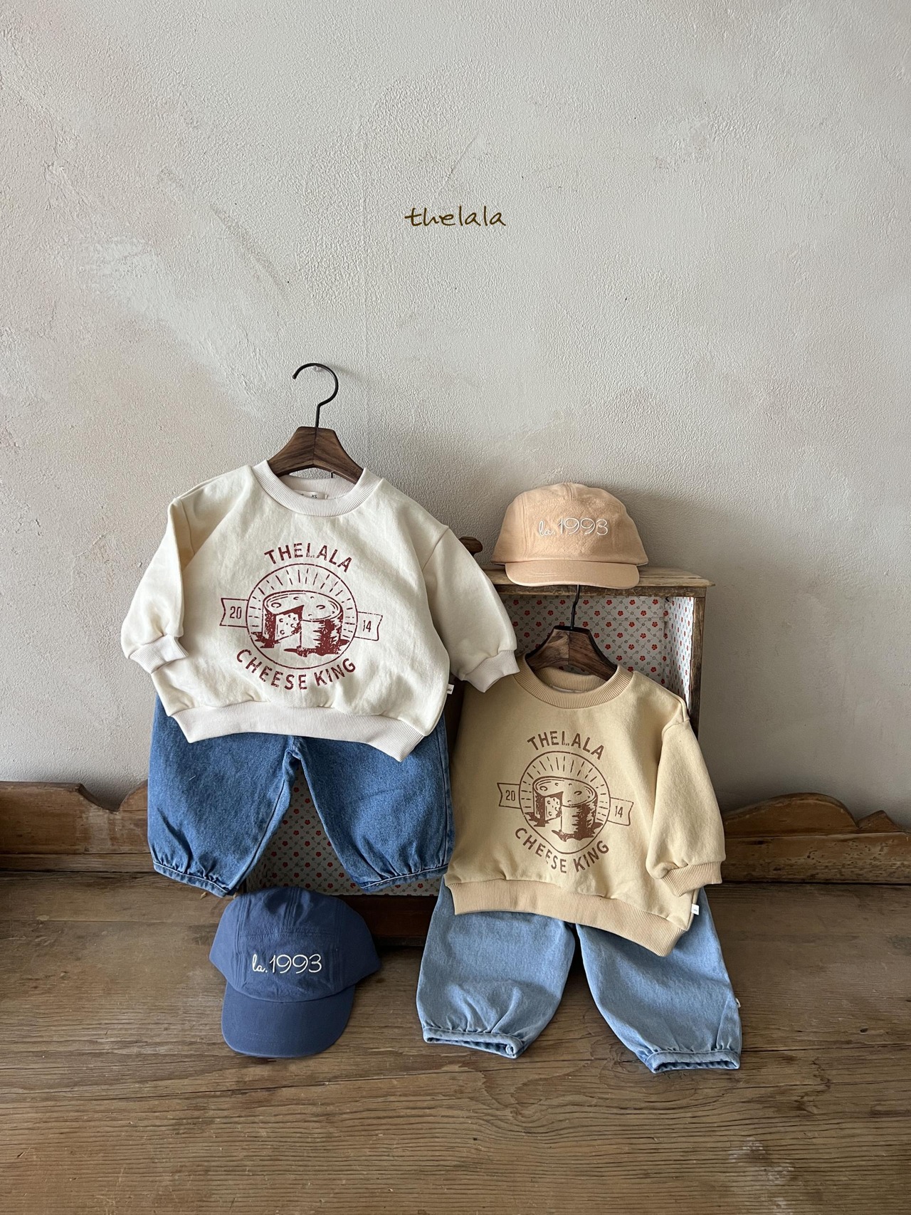【The lala】チーズキングトレーナー(ivory)80〜120cm【230910tl】 - 10