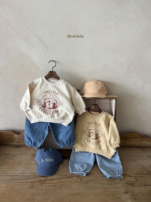 【The lala】チーズキングトレーナー(ivory)80〜120cm【230910tl】