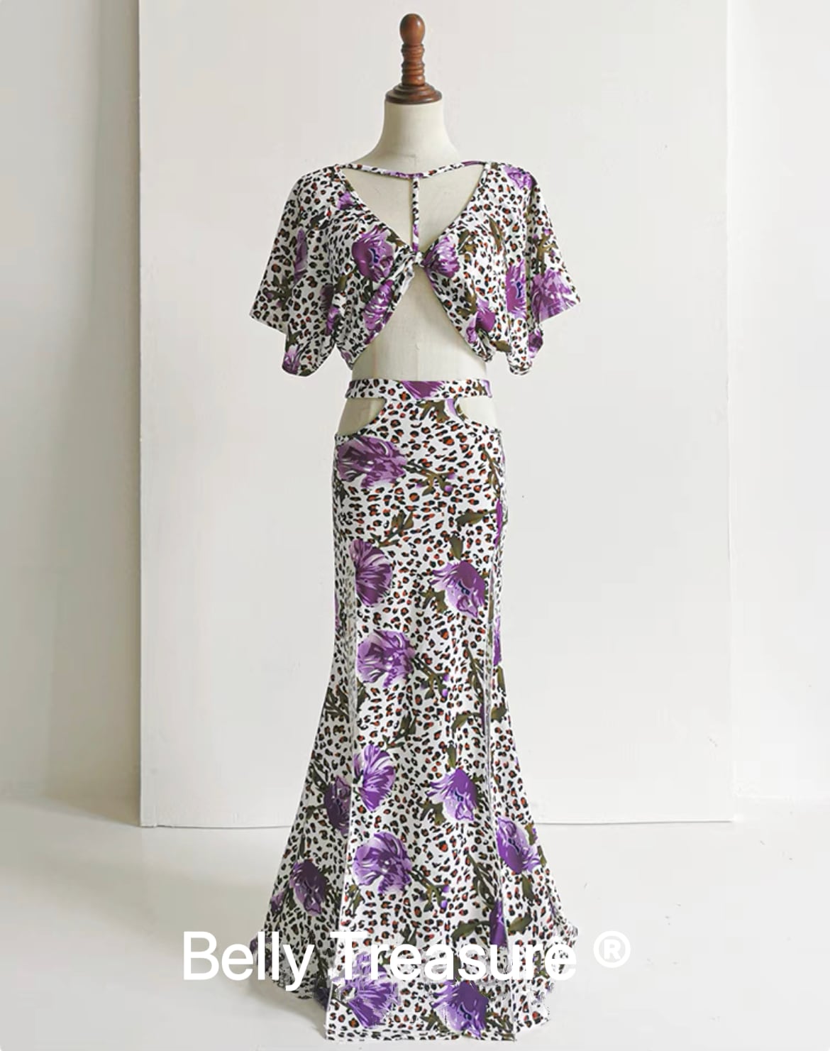 【48時間以内発送可能商品】ベリーダンス レッスンウェア パープルSサイズ GLQ KT015 202209