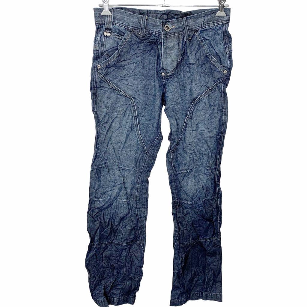 DIESEL デニムパンツ w34 ディーゼル ボタンフライ ブルー イタリア製 