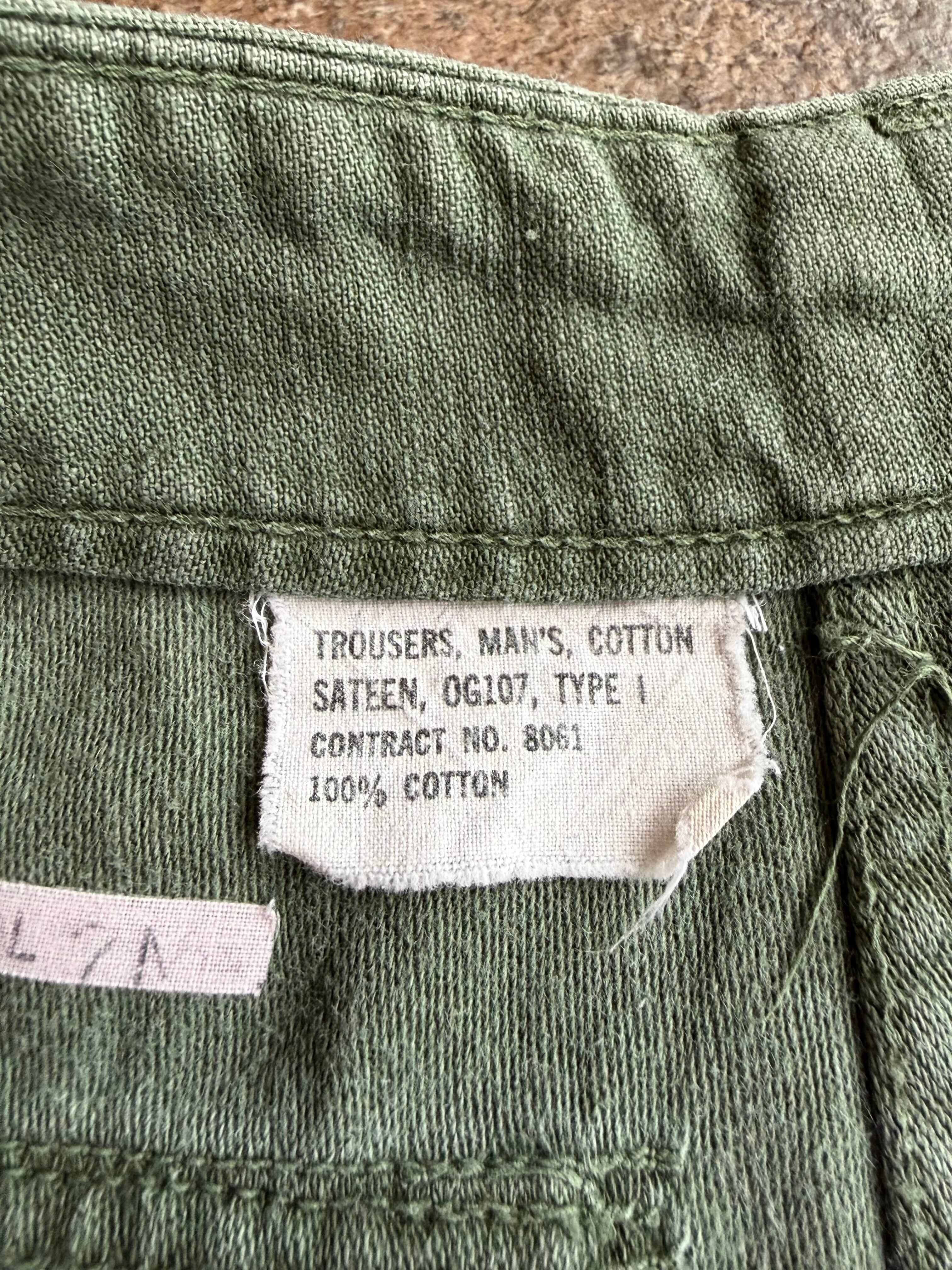 60s US ARMY OG-107 コットンサテン ベイカーパンツ | enishi vintage