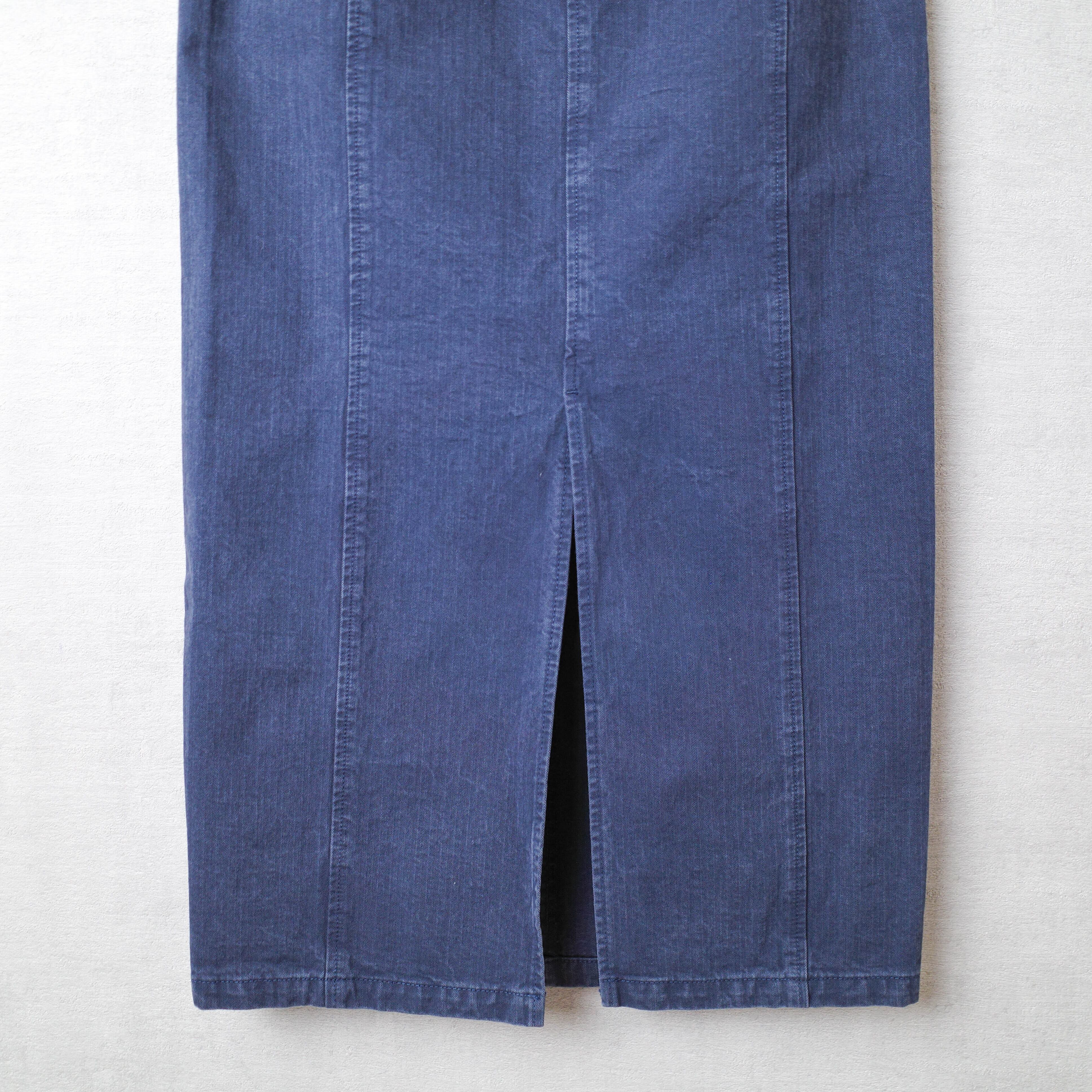 [NEW] BLACK by MOUSSY	JAPAN MADE HERRINGBONE PENCIL SKIRT NAVY 070BA311-0030