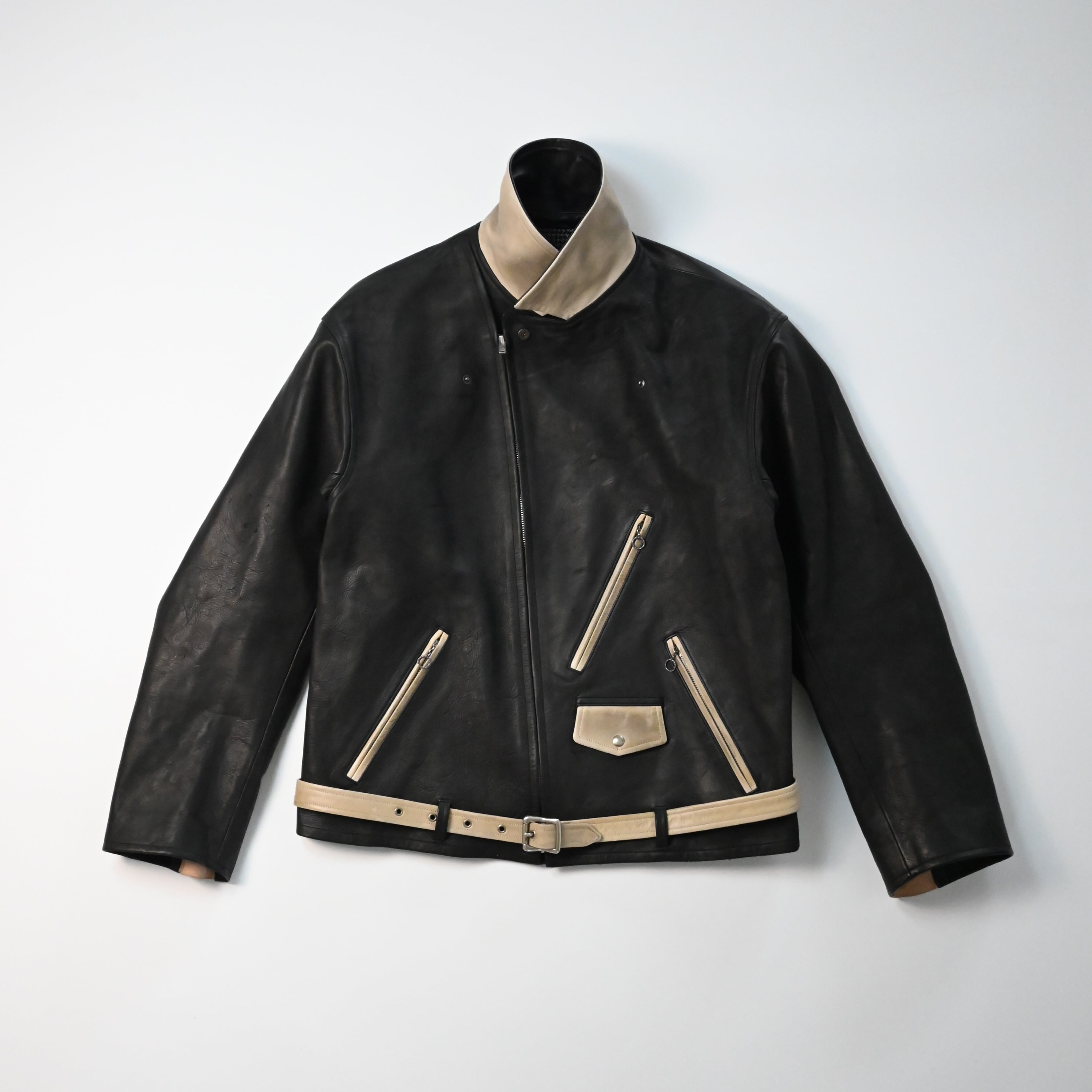 OLD JOE / PATINA HORSE-HIDE PERFECTO JACKET (Two-Tone) | GANKO
