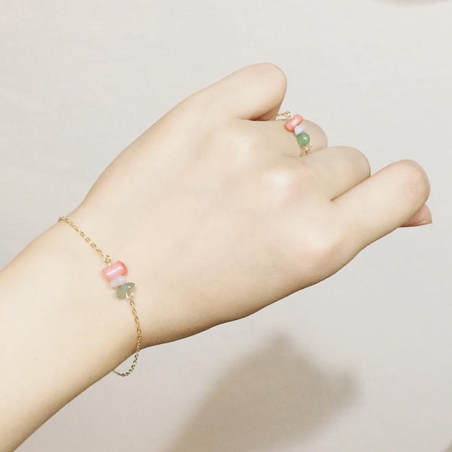 BIRTH STONE Bracelet&Ring No.01