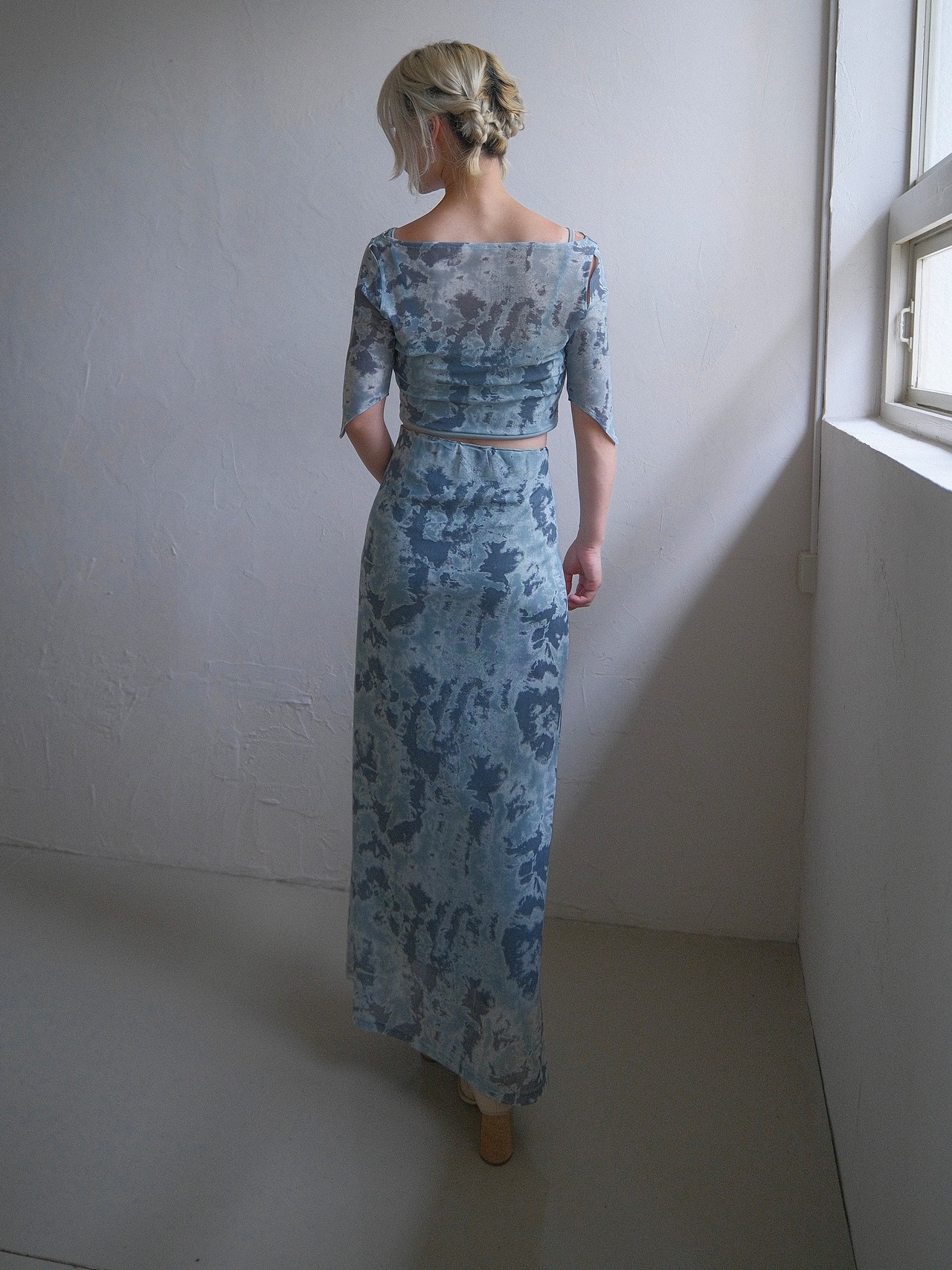 Layered Sheer Skirt / BLUE - 3