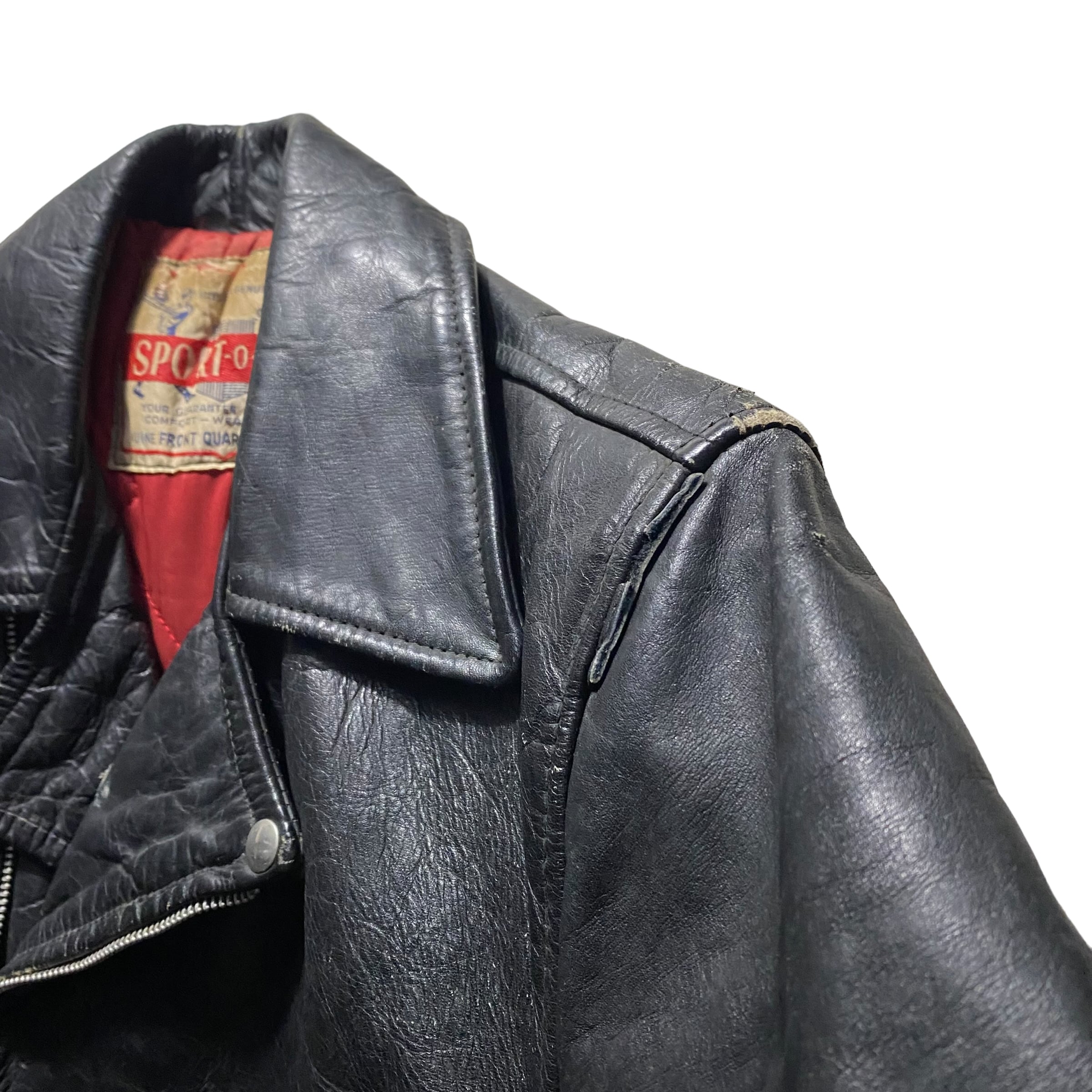 vintage 1950's black leather motorcycle jacket | NOIR ONLINE