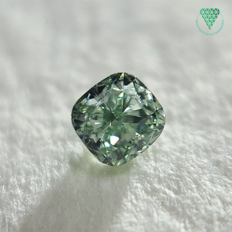 FANCY INTENSE YELLOW GREEN 0.269ct HS