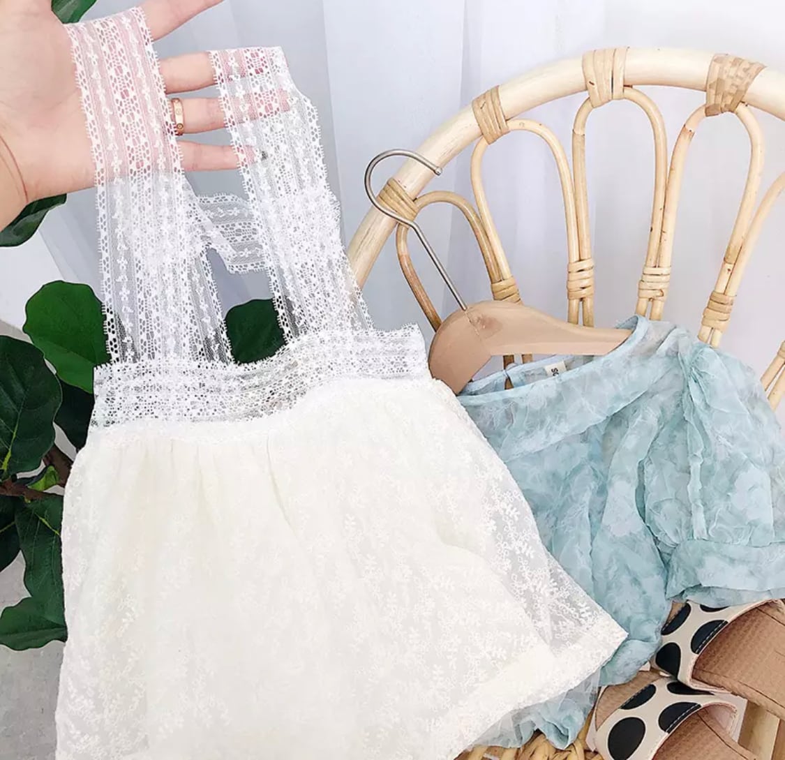 オーガンシーセットアップ》》》》》海外子供服 春 レース ガール プチプラ セットアップ