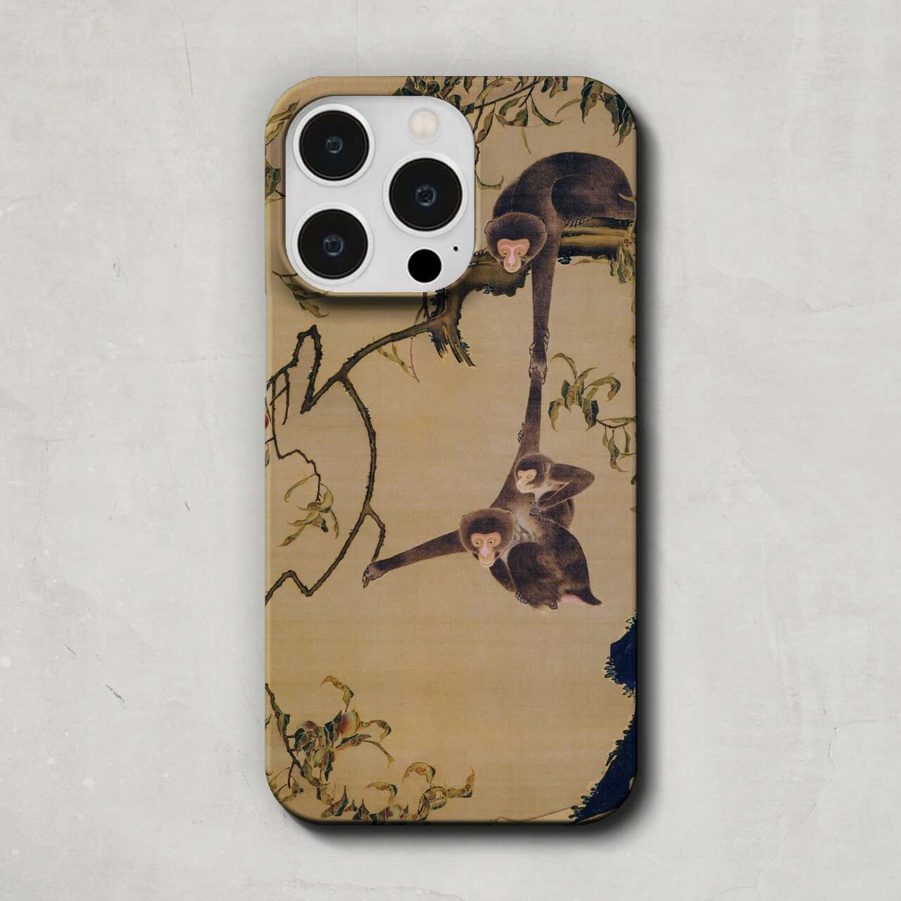 スマホケース / 伊藤 若冲「猿猴摘桃図 (1773-1774)」 iPhone 全機種