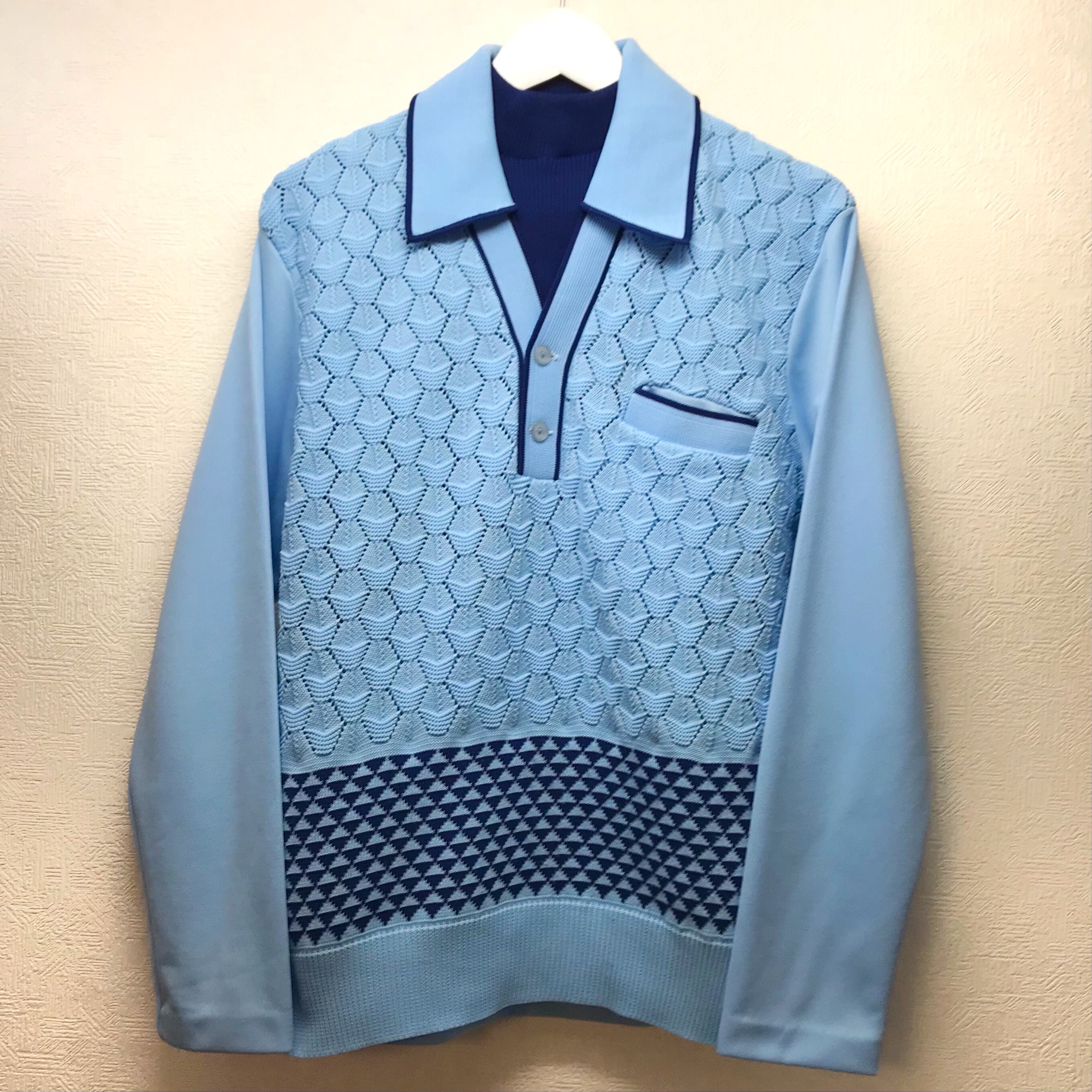 1970’s Aristocrat / Fake Layered Knit Shirt | TEKITOU CLOTHING powered by  BASE
