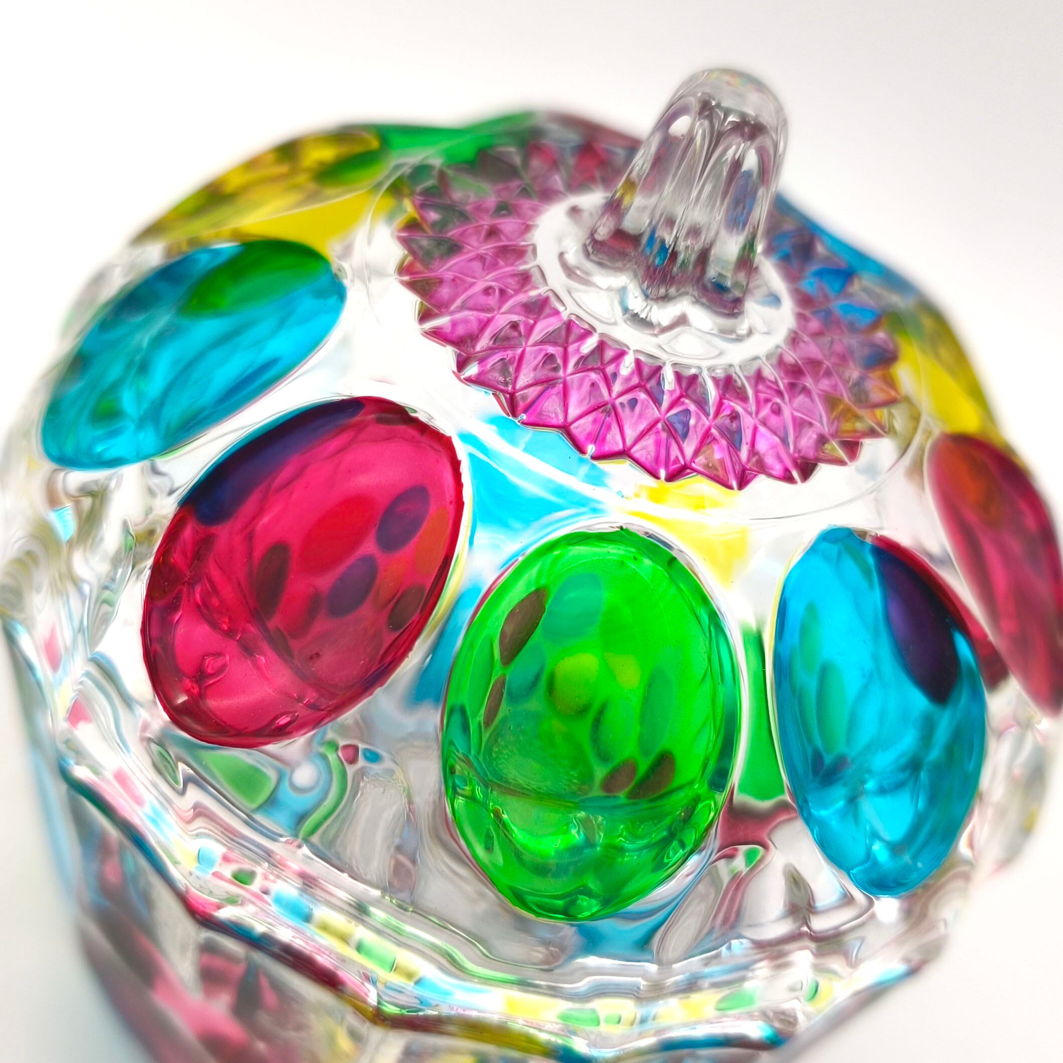 キャンディポット・ガラスキャニスター・小物入れ・昭和レトロ・No