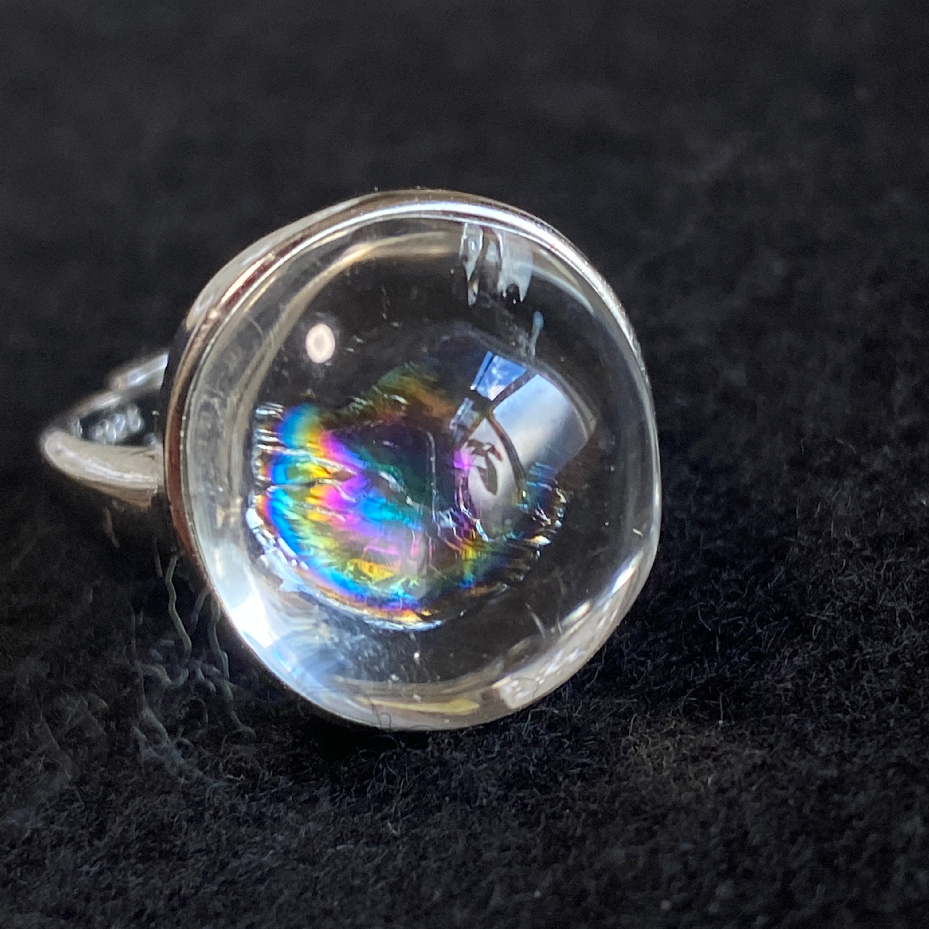 アイリスクォーツ リング レインボークォーツリング 虹入り水晶 指輪 