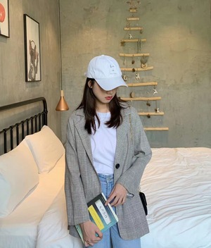 グレンチェックジャケット