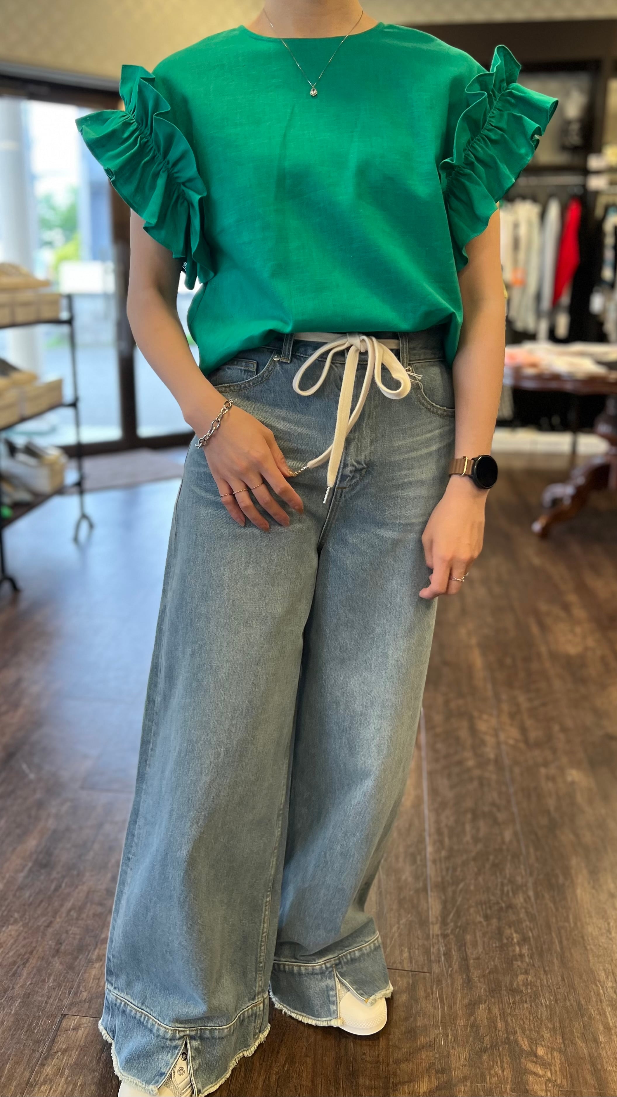 SALE CYAN TOKYO スリットヘムビンテージバギーパンツ No.510345