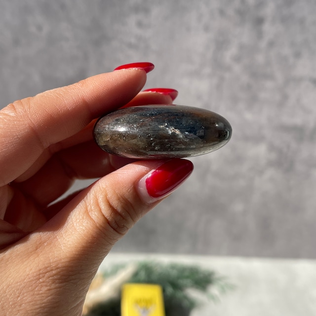 ケニア産 ゴールデンシーン・ブルーサファイア ― シーン入りコランダム パームストーン