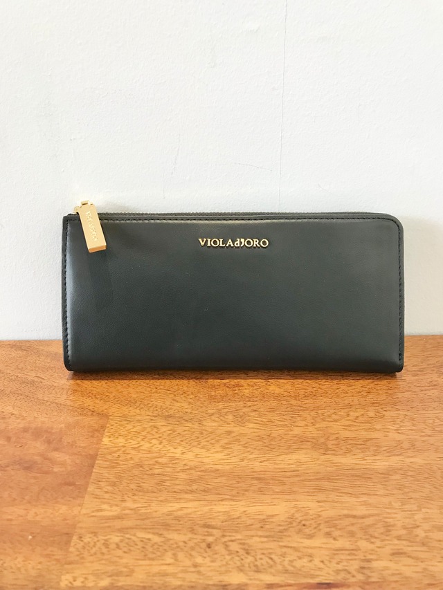 【VIOLAd'ORO】L字型イタリアンレザーロングウォレット