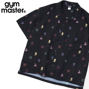 gym master ジムマスター ULシアサッカーハッピーペイントシャツ メンズ 総柄 オープンカラーシャツ G733765 ヘビ