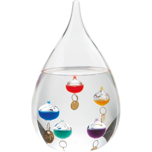 ★ガラスフロート温度計しずくL