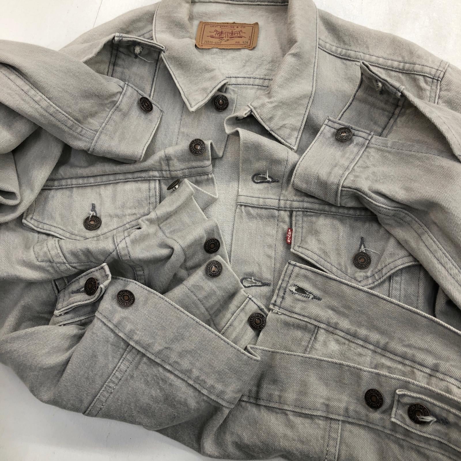 リーバイス 70506 先染め　グレー　ヴィンテージ デ　トラッカージャケット LEVI'S リーバイス 80年代 USA製 70506- 0257 4ポケット デニム