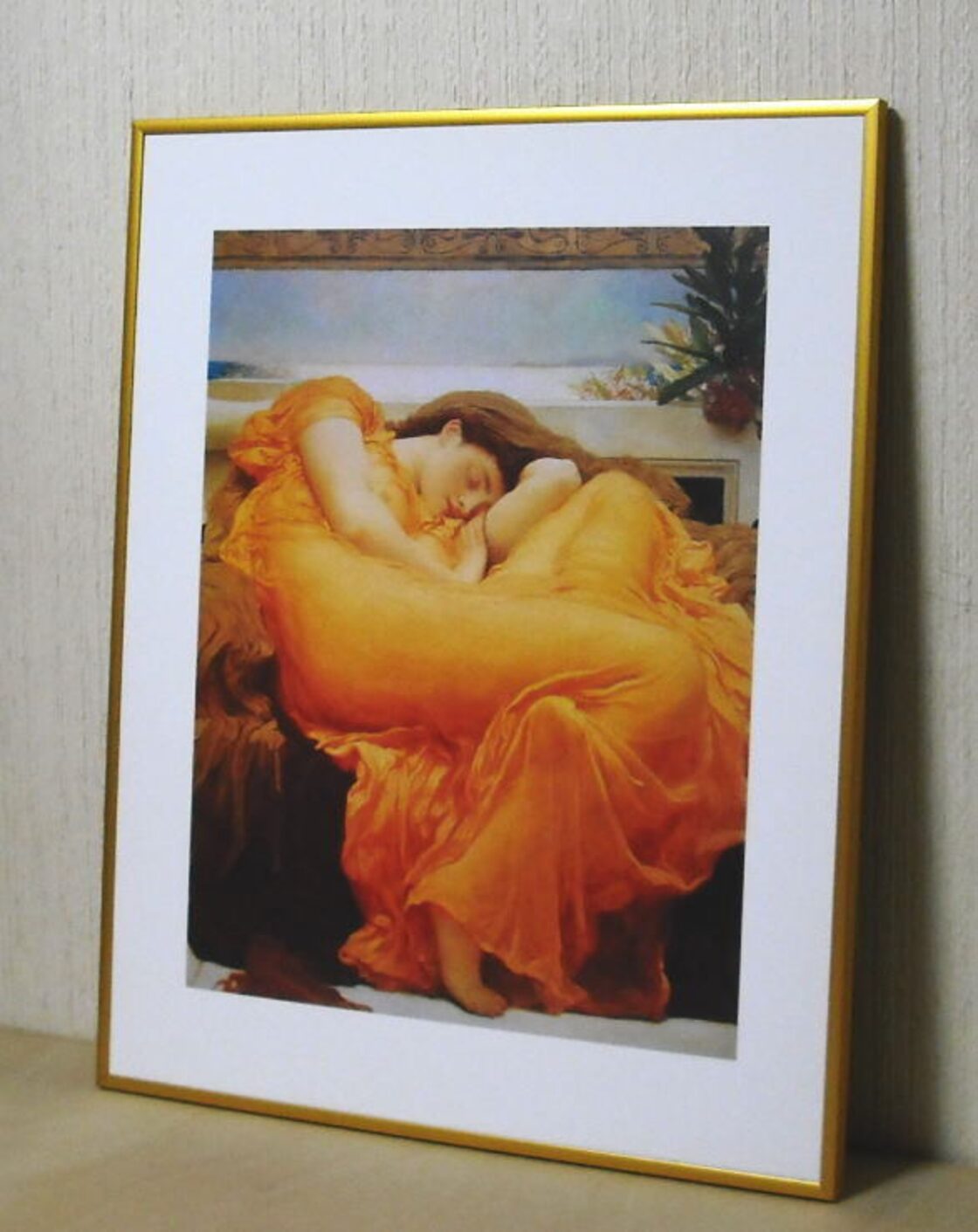 フレデリック・レイトン *Flaming June 1895【ポスター＋フレーム】 約