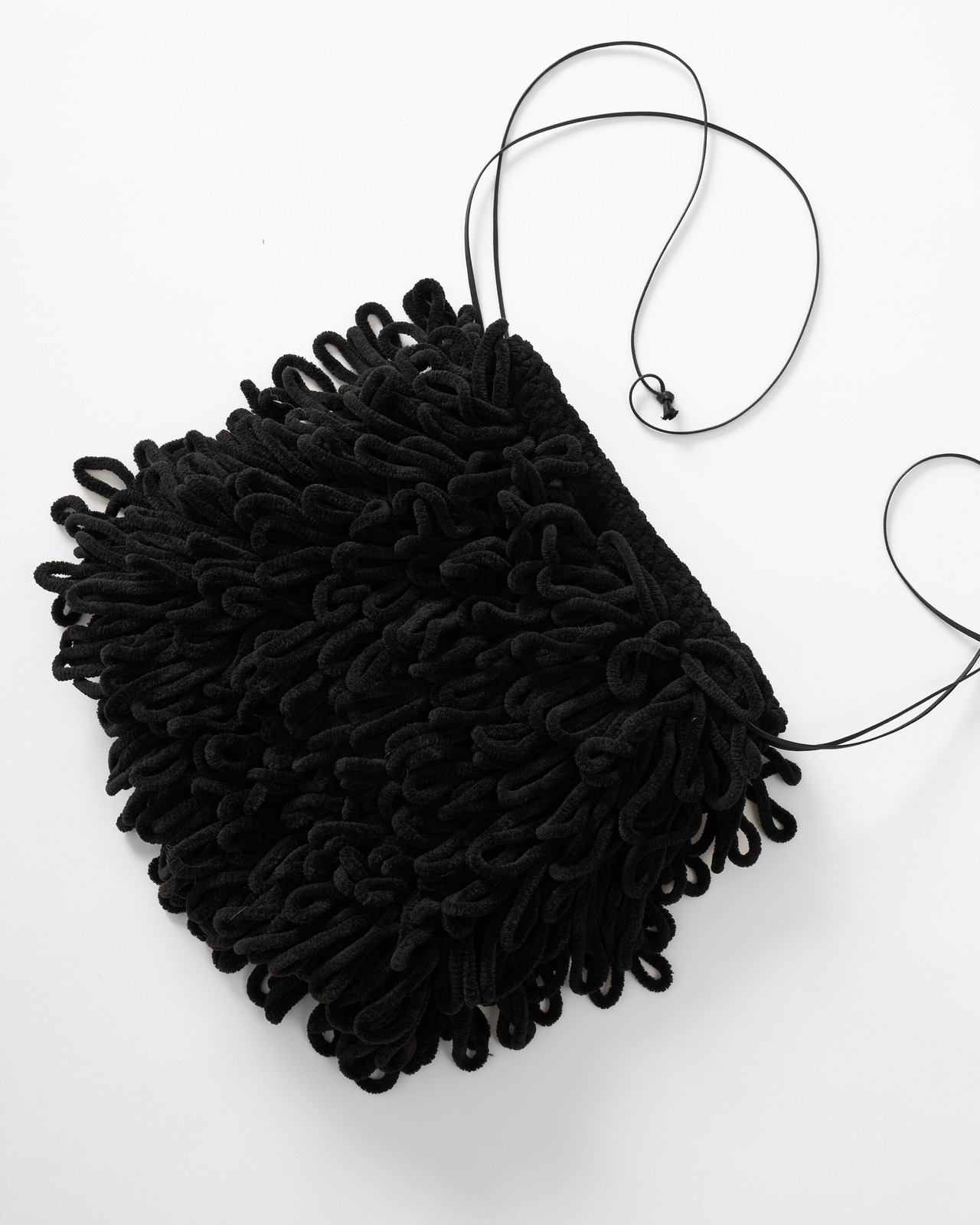 Thick Velvet Loop Monster Mini Bag Hand Knit