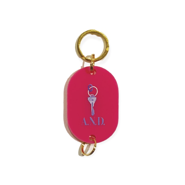 A.N.D. × Tatsuya Hirayama KEYRING / PINK