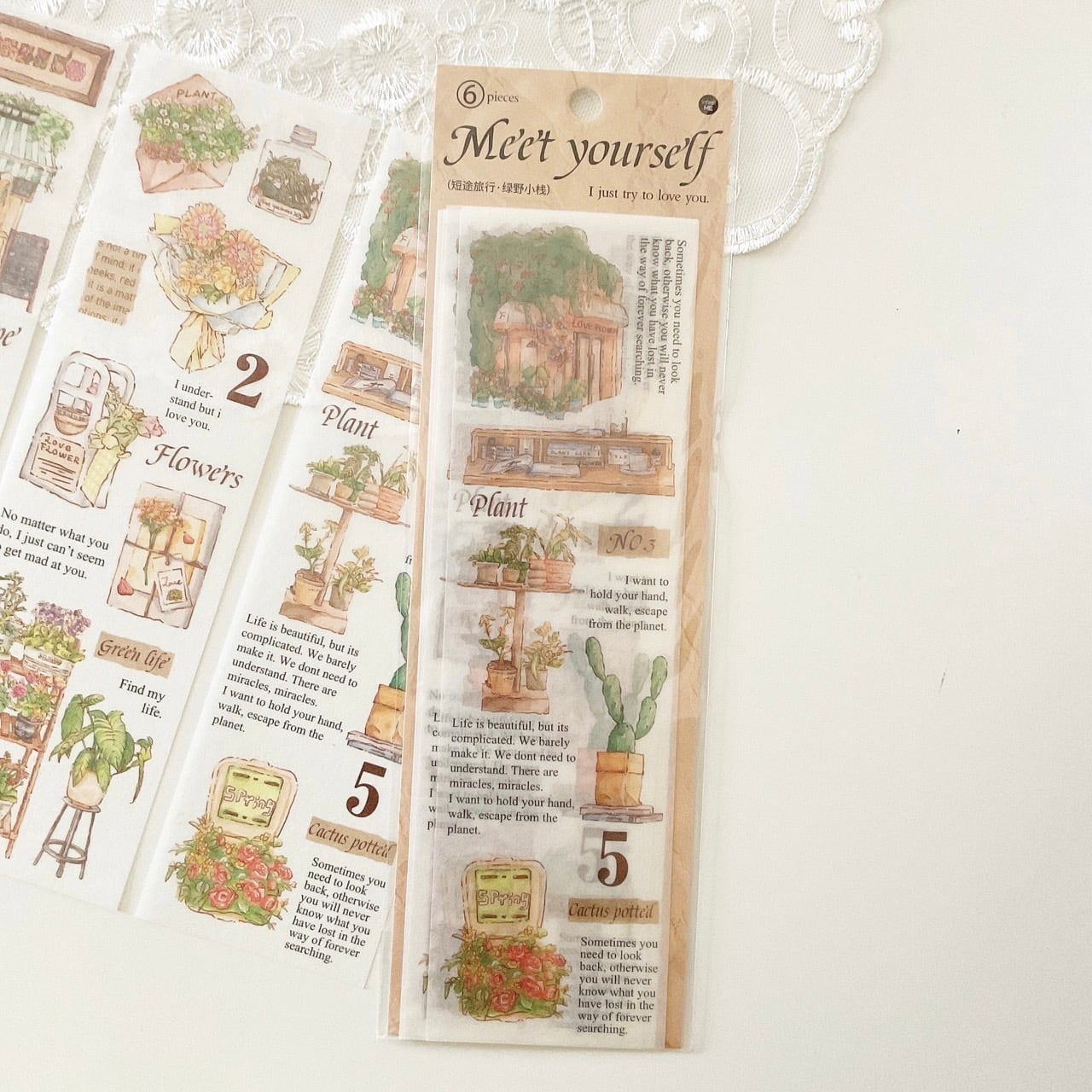 水彩画マスキングシール 花