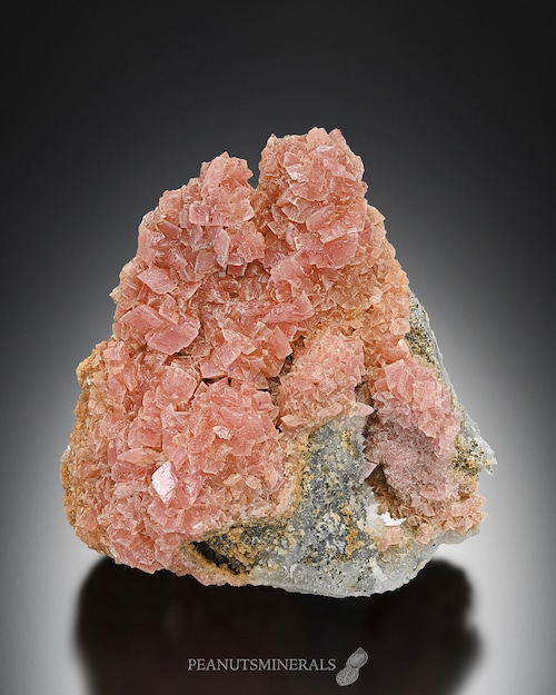 菱マンガン鉱 / 水晶 （ロードクロサイト / クォーツ）【Rhodochrosite with Quartz】秋田県産