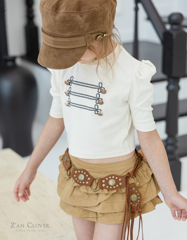 【予約】ZC 02. ロイヤルボタン 26 Autumn Tシャツ 女の子　小学生　韓国子供服　海外ファッション　Z'an　CLOVER　韓国ブランド　韓国ファッション　子供服